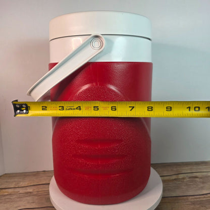 Coleman Insulated Red & White Water Jug 1 Gallon With Spout & Handle