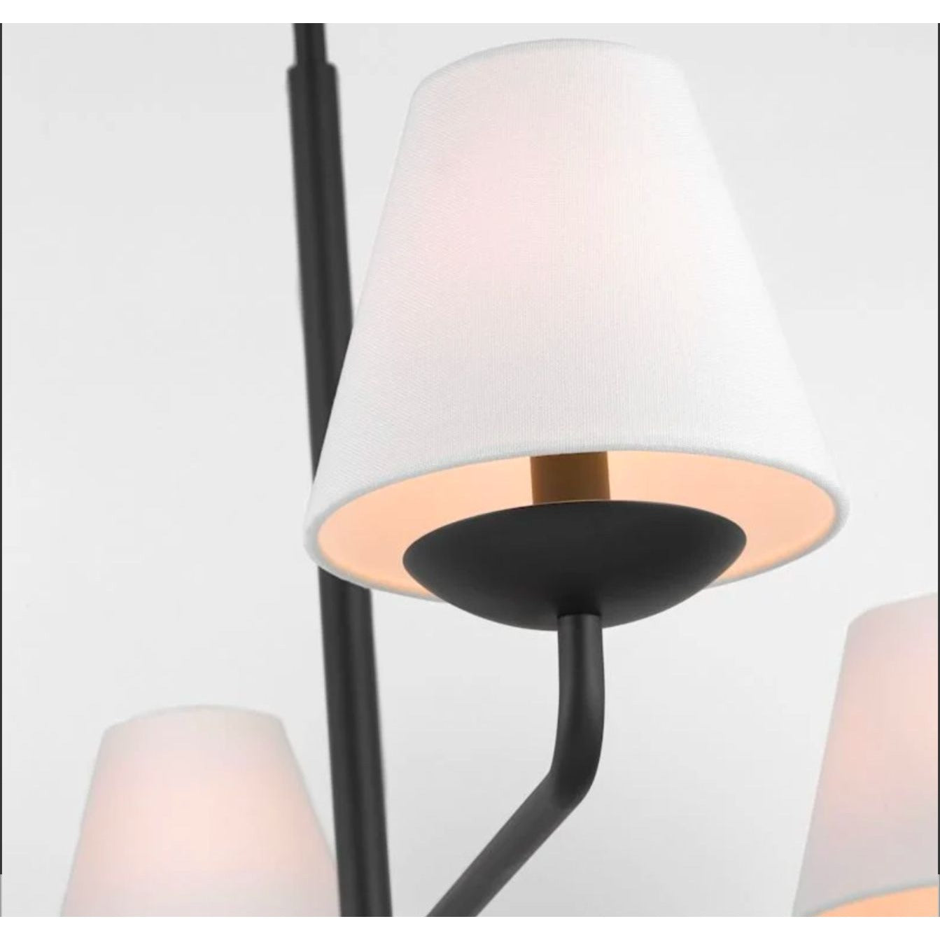 Albion Large Chandelier DJC1186MBK Generation Lighting 6-Light Fixture Indoor Modern Design Damp Location Safe Dimmer Compatible