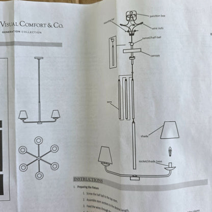 Albion Large Chandelier DJC1186MBK Generation Lighting 6-Light Fixture Indoor Modern Design Damp Location Safe Dimmer Compatible