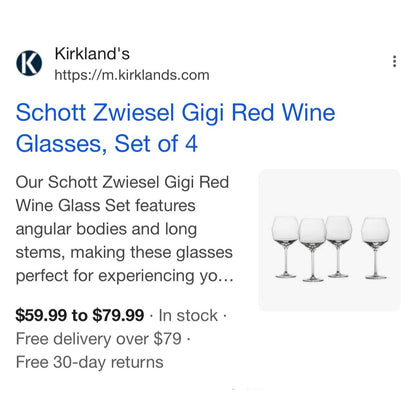 Zwiesel Glas Gigi Red Wine Glasses Set Of 4 Dishwasher-Safe 690ml Made In Germany