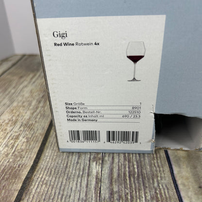 Zwiesel Glas Gigi Red Wine Glasses Set Of 4 Dishwasher-Safe 690ml Made In Germany