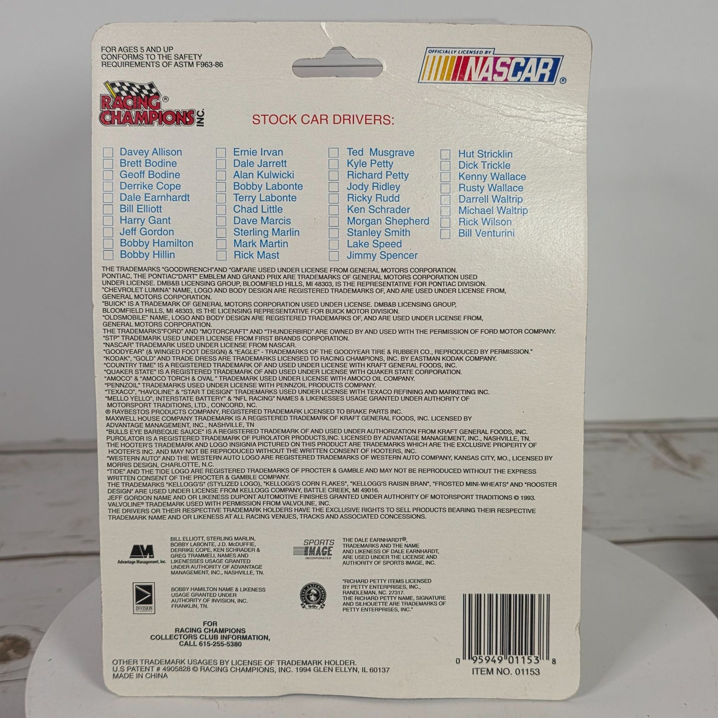 Racing Champions NASCAR 1994 Terry Labonte Die-Cast Stock Car With Display Stand