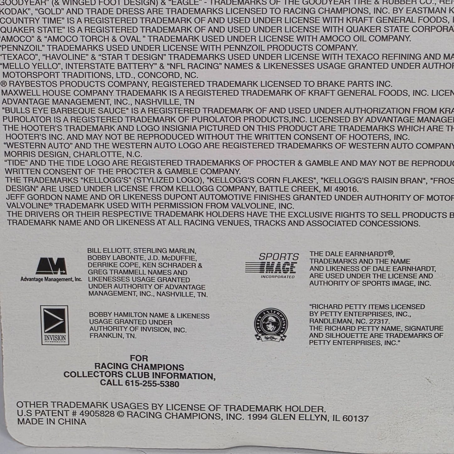 Racing Champions NASCAR 1994 Terry Labonte Die-Cast Stock Car With Display Stand