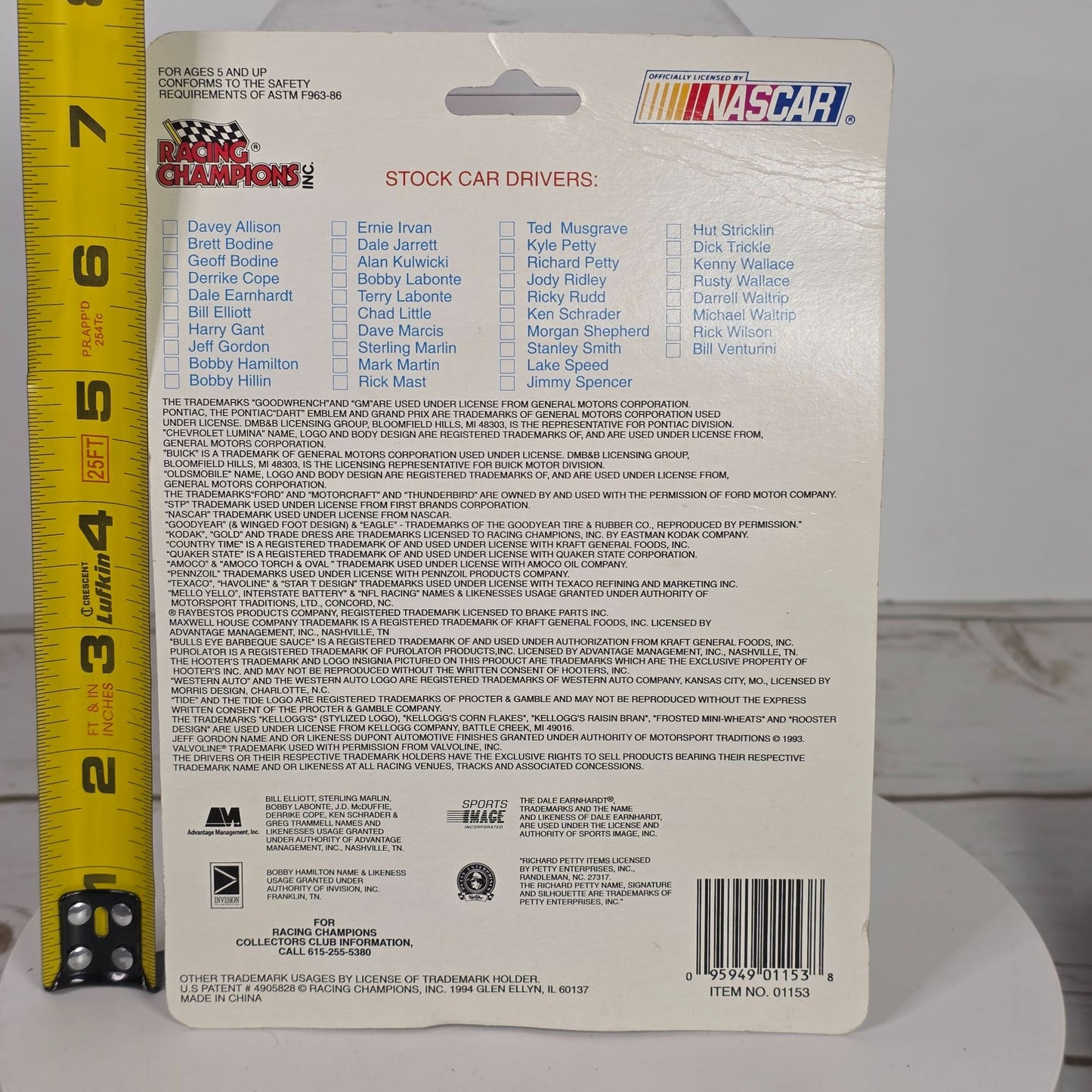 Racing Champions NASCAR 1994 Terry Labonte Die-Cast Stock Car With Display Stand