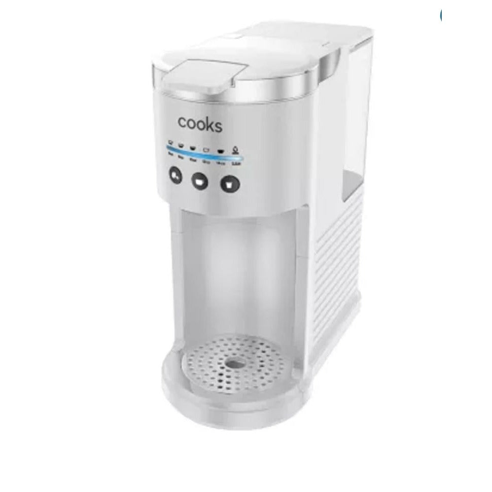 Cooks Single Serve Coffee Maker With Water Tank 40 Oz Capacity 1000W Powerful Heating System Household Use Only White