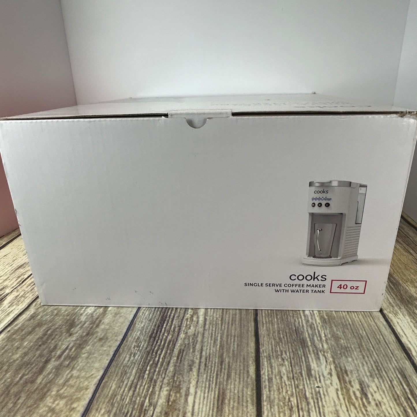 Cooks Single Serve Coffee Maker With Water Tank 40 Oz Capacity 1000W Powerful Heating System Household Use Only White