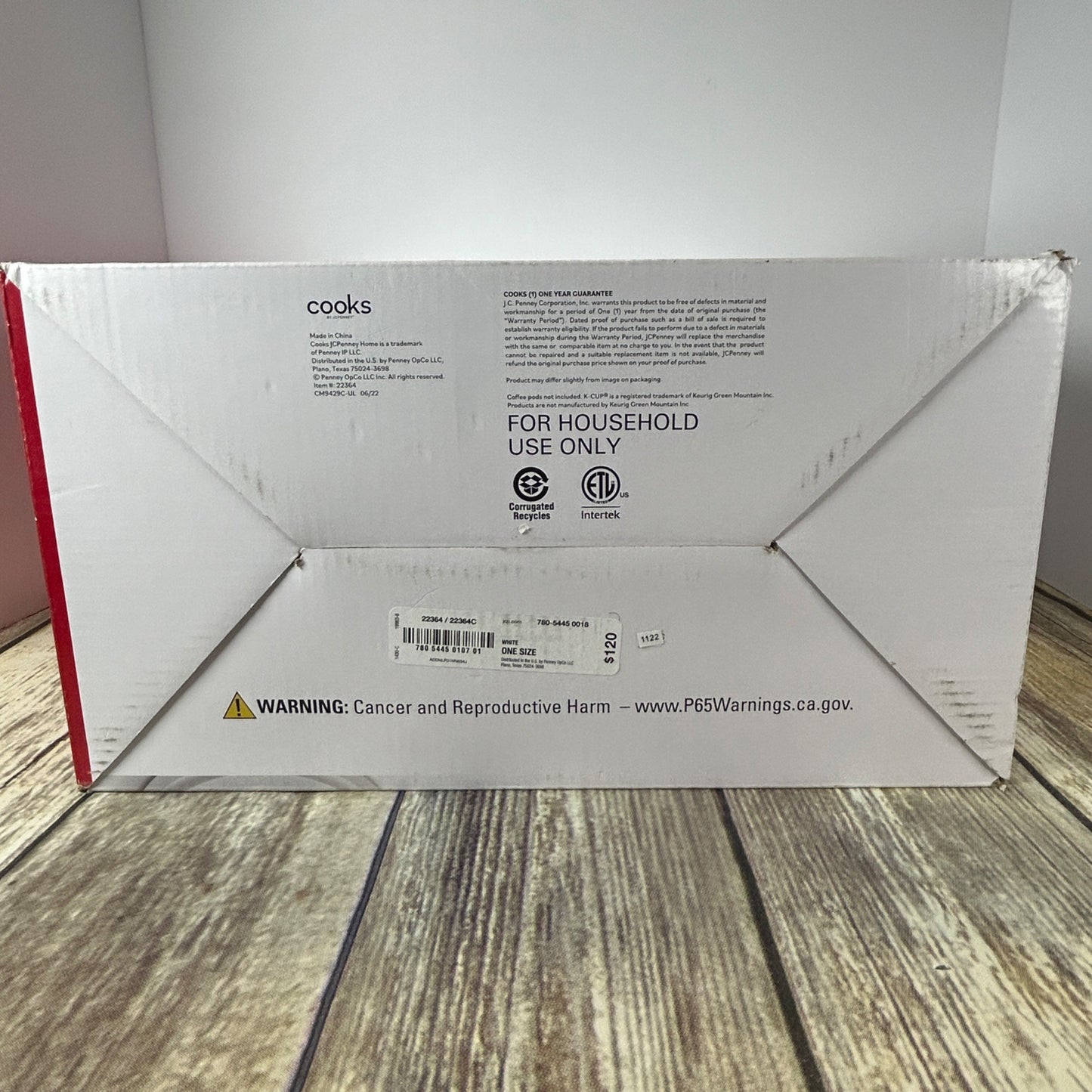 Cooks Single Serve Coffee Maker With Water Tank 40 Oz Capacity 1000W Powerful Heating System Household Use Only White