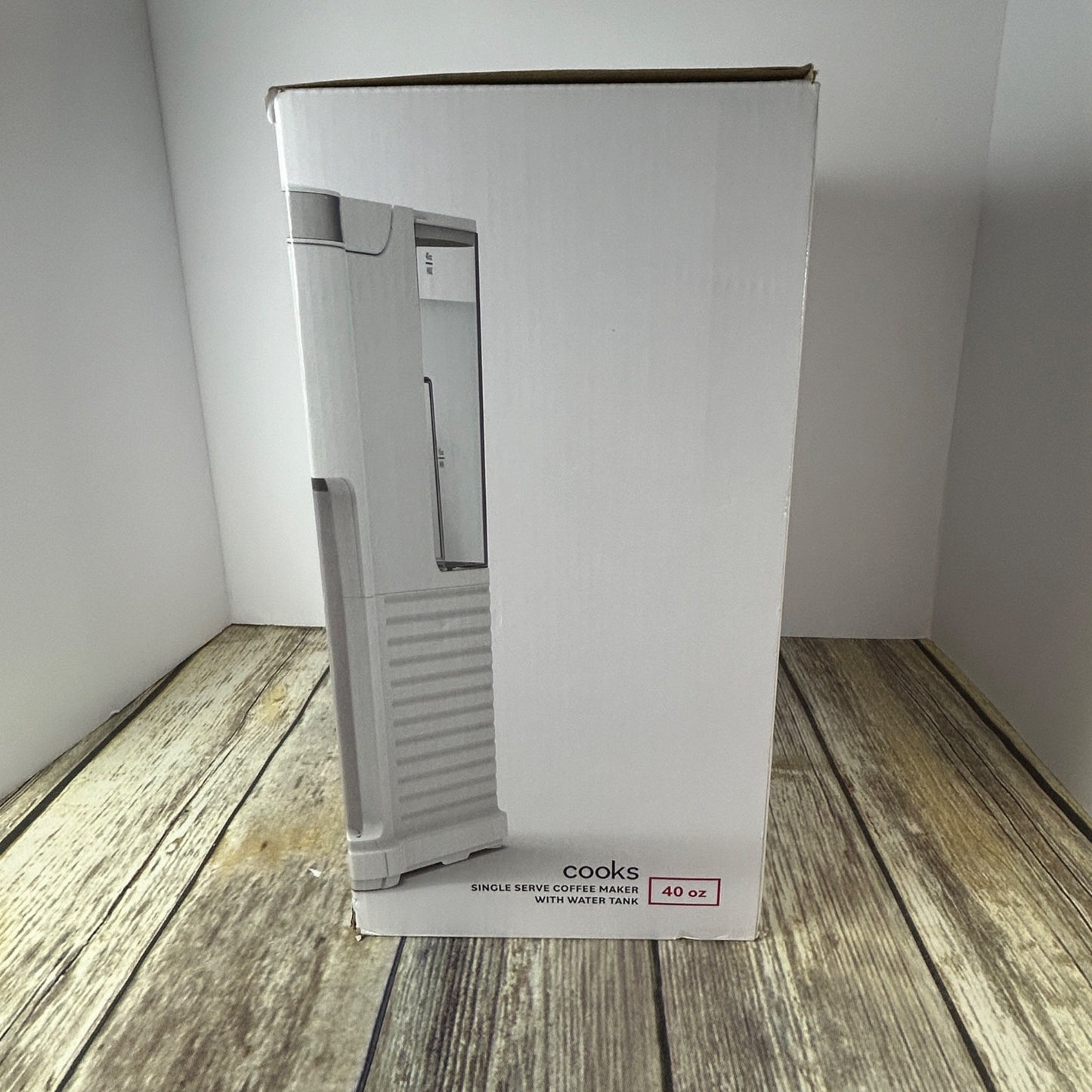 Cooks Single Serve Coffee Maker With Water Tank 40 Oz Capacity 1000W Powerful Heating System Household Use Only White