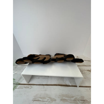 Vgo Heavy-Duty Work Gloves Black & Brown Size 9/L Durable Leather Protective Gear Comfortable & Flexible