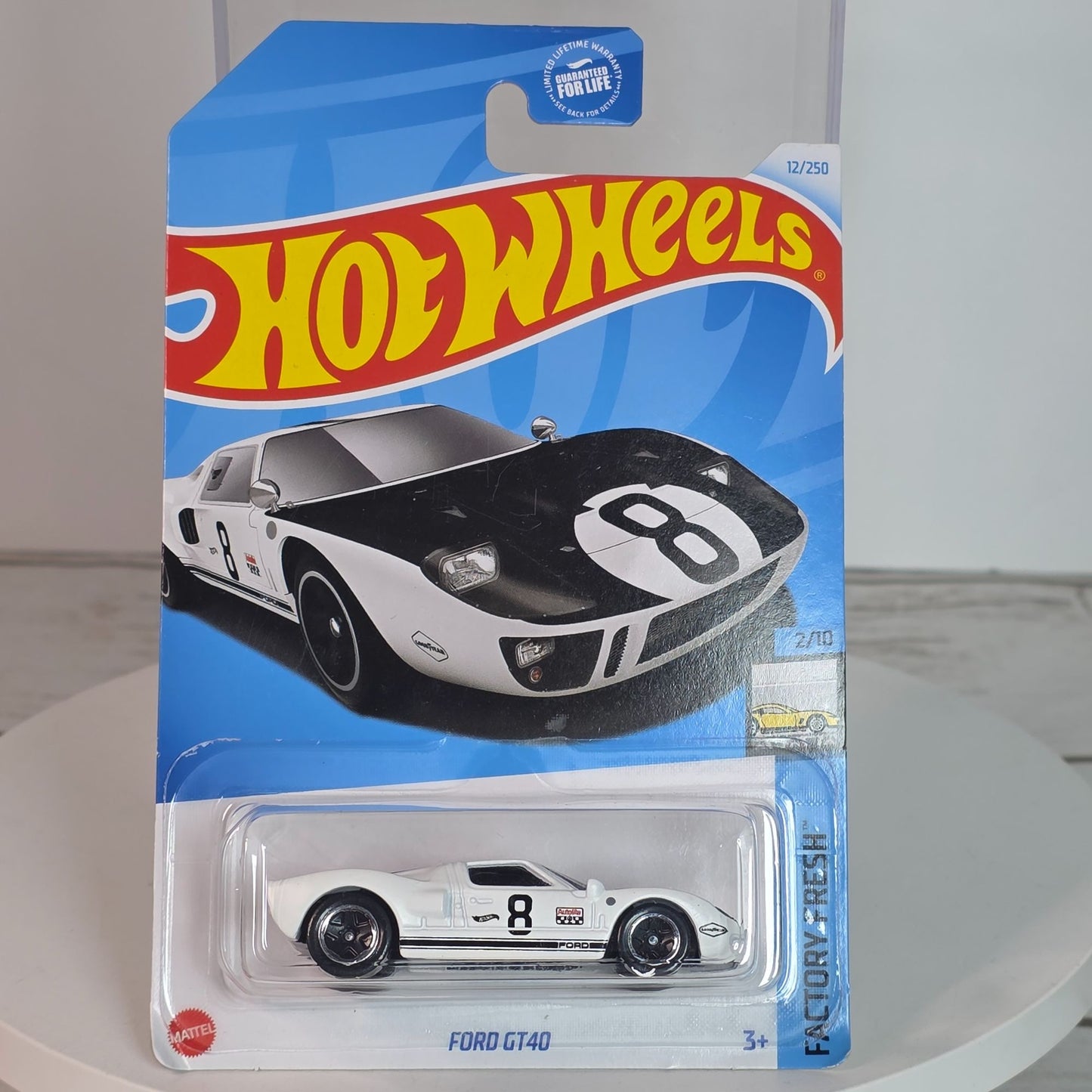 Hot Wheels Factory Fresh Ford GT40 White Die-Cast Car 1:64 Scale Collectible Model