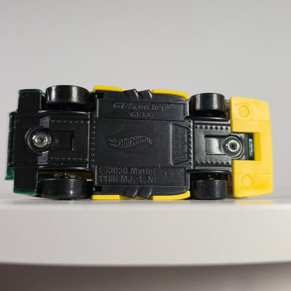 2022 Hot Wheels GT Scorcher 59/250 Retro Racers Green & Yellow Die-Cast Toy Car