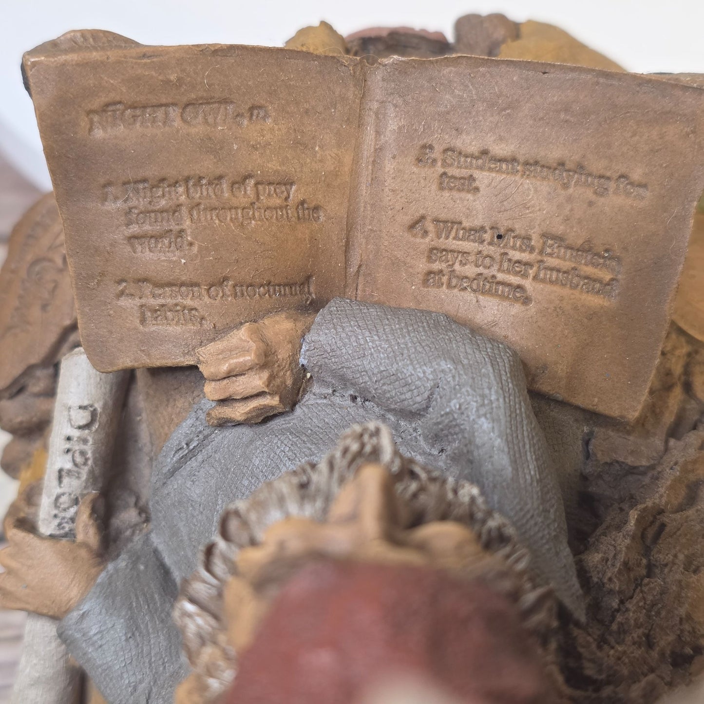 Tom Clark Gnome "Wise & Wonderful" Owl Figurine 1995 Retired First Edition SN #6321 Handcrafted Made In USA