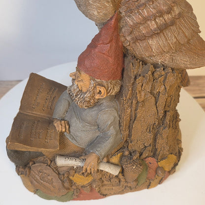 Tom Clark Gnome "Wise & Wonderful" Owl Figurine 1995 Retired First Edition SN #6321 Handcrafted Made In USA