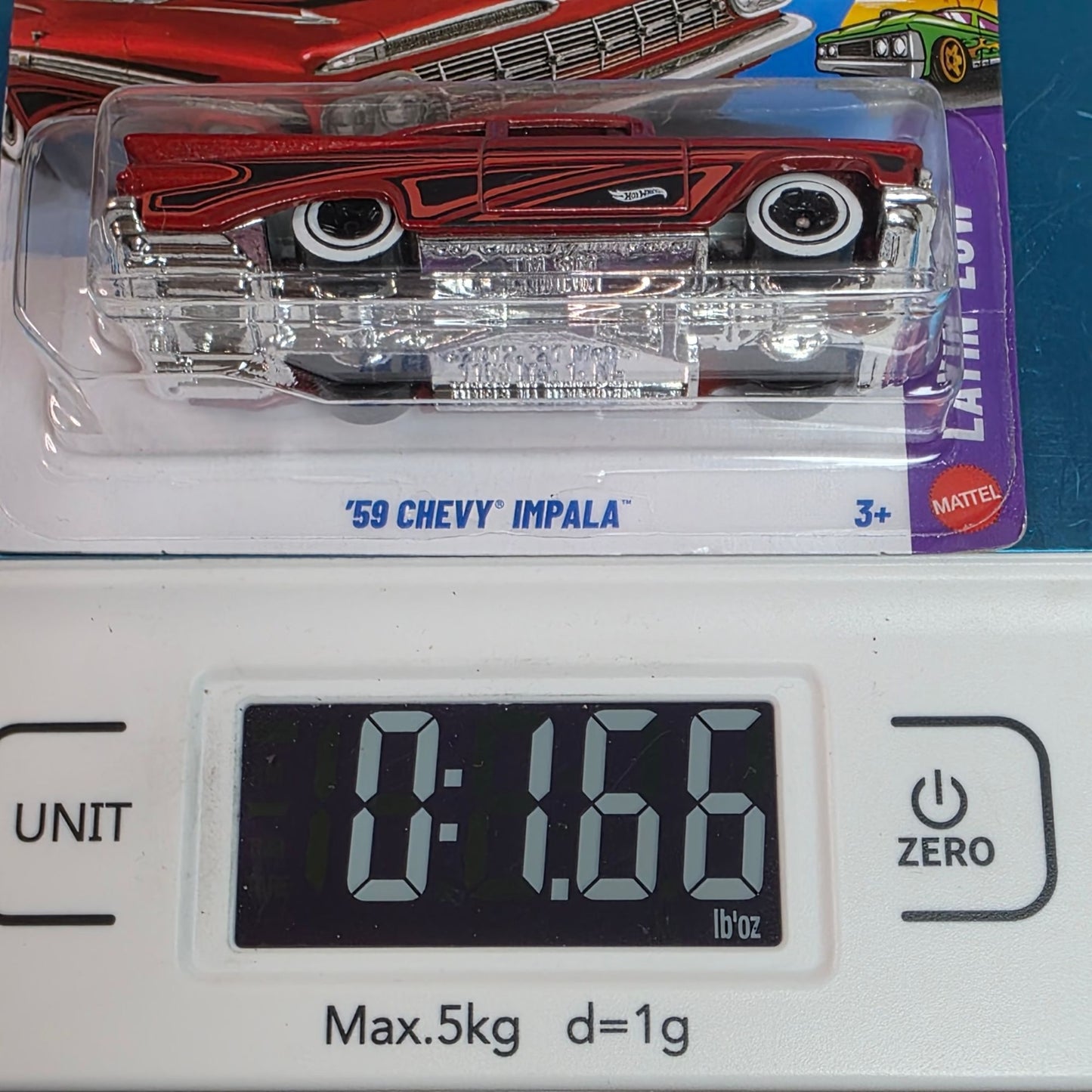 Hot Wheels 59 Chevy Impala International Short Card