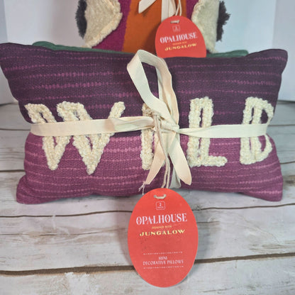 Opalhouse Jungalow 2-Pack(2) Mini Decorative Pillows With "Wild" & "Mild" Text
