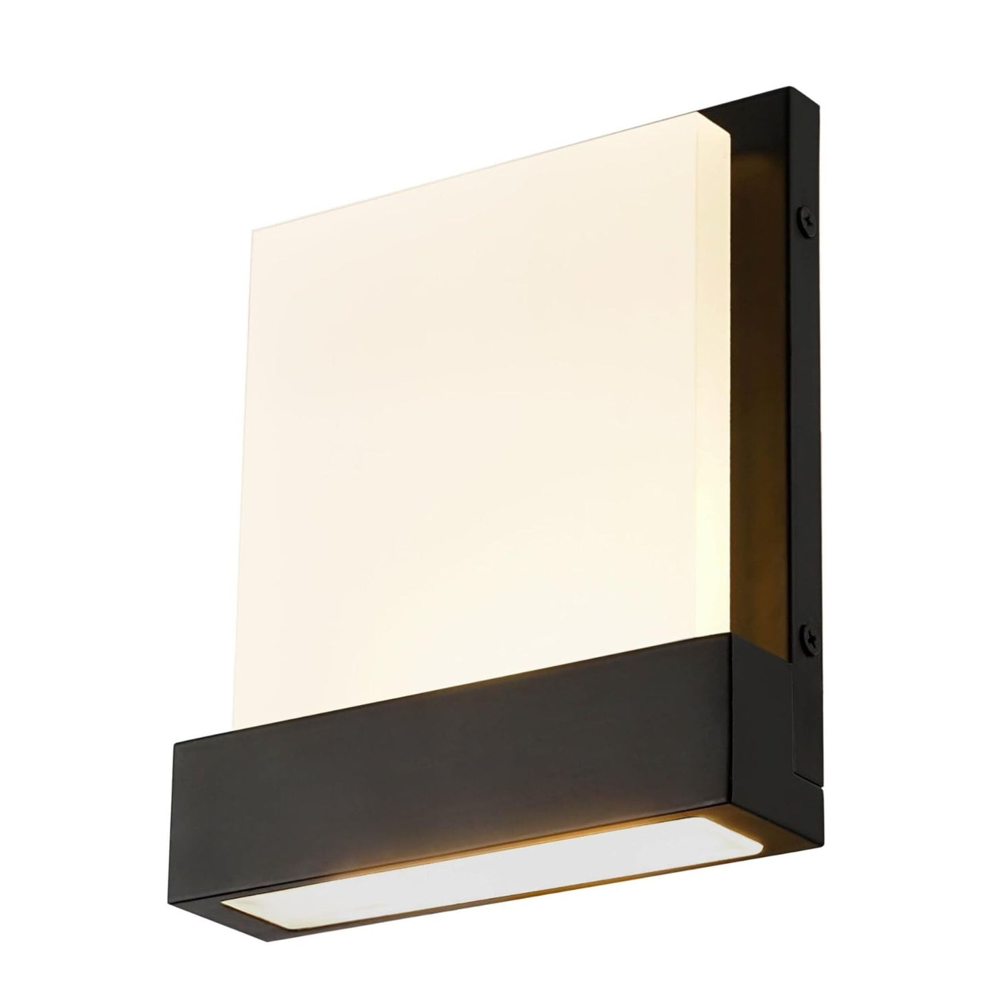 Kira Home Everett 7" Modern LED Wall Light 8W (40W Eq.) Rectangular Acrylic Lens Energy Efficient Eco-Friendly Warm White 3000k