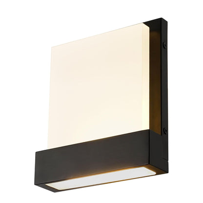 Kira Home Everett 7" Modern LED Wall Light 8W (40W Eq.) Rectangular Acrylic Lens Energy Efficient Eco-Friendly Warm White 3000k