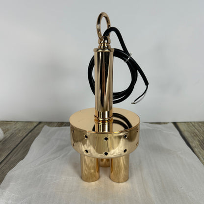 Gold Crystal Chandelier Light Fixture Kit With Hanging Chain & Instructions For Home Decor Assembly