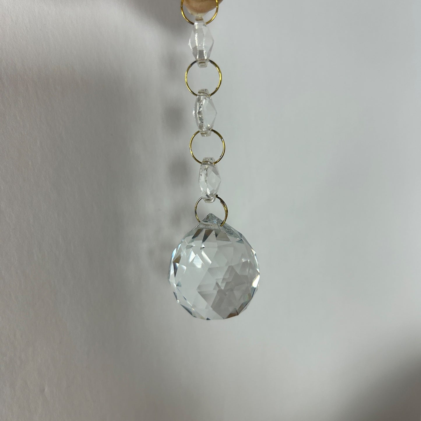 Gold Crystal Chandelier Light Fixture Kit With Hanging Chain & Instructions For Home Decor Assembly