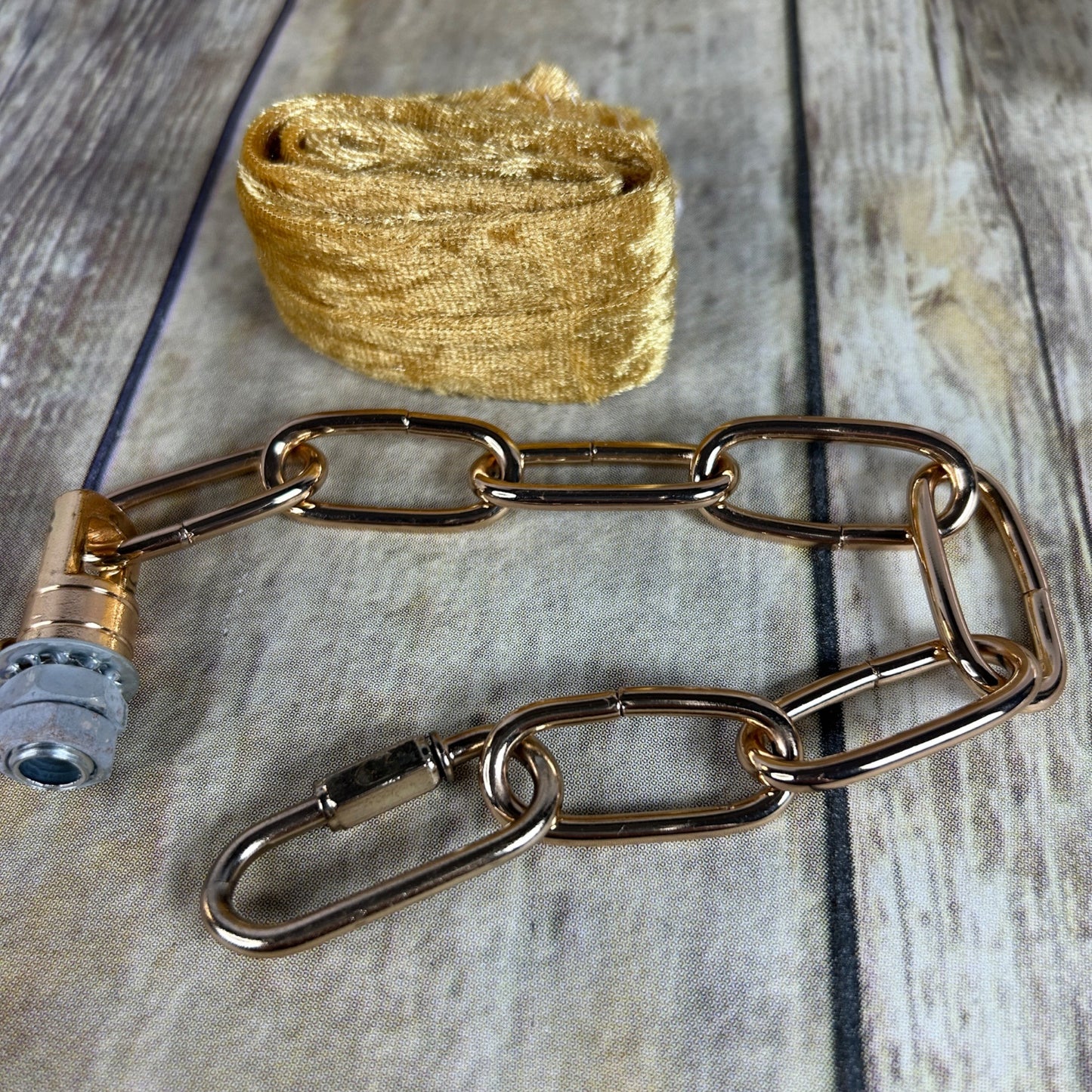 Gold Crystal Chandelier Light Fixture Kit With Hanging Chain & Instructions For Home Decor Assembly