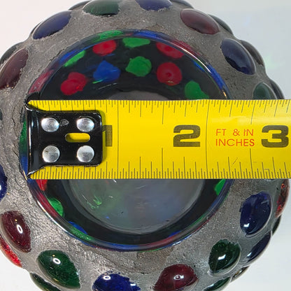 Colorful Mosaic Bubble Glass Vase