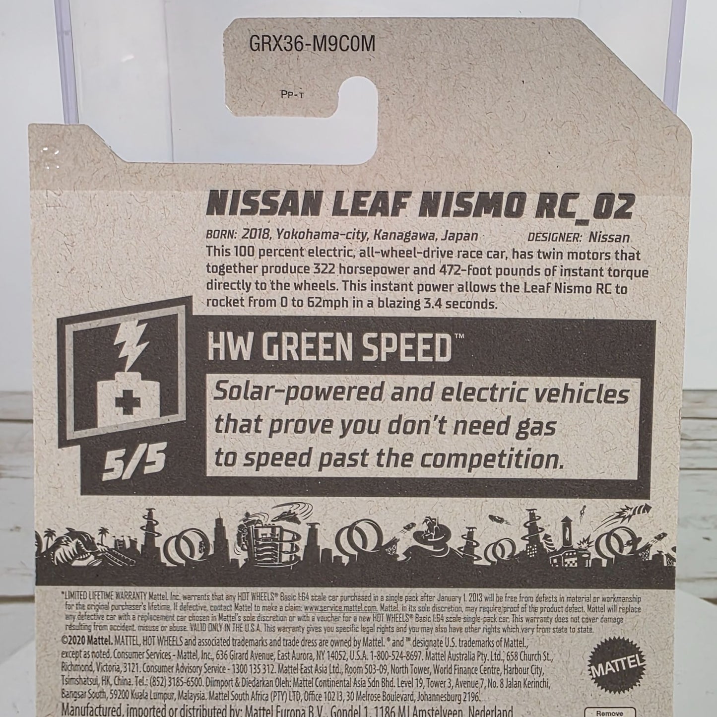 Hot Wheels Nissan Leaf Nismo RC_02 Die-Cast Car New For 2021