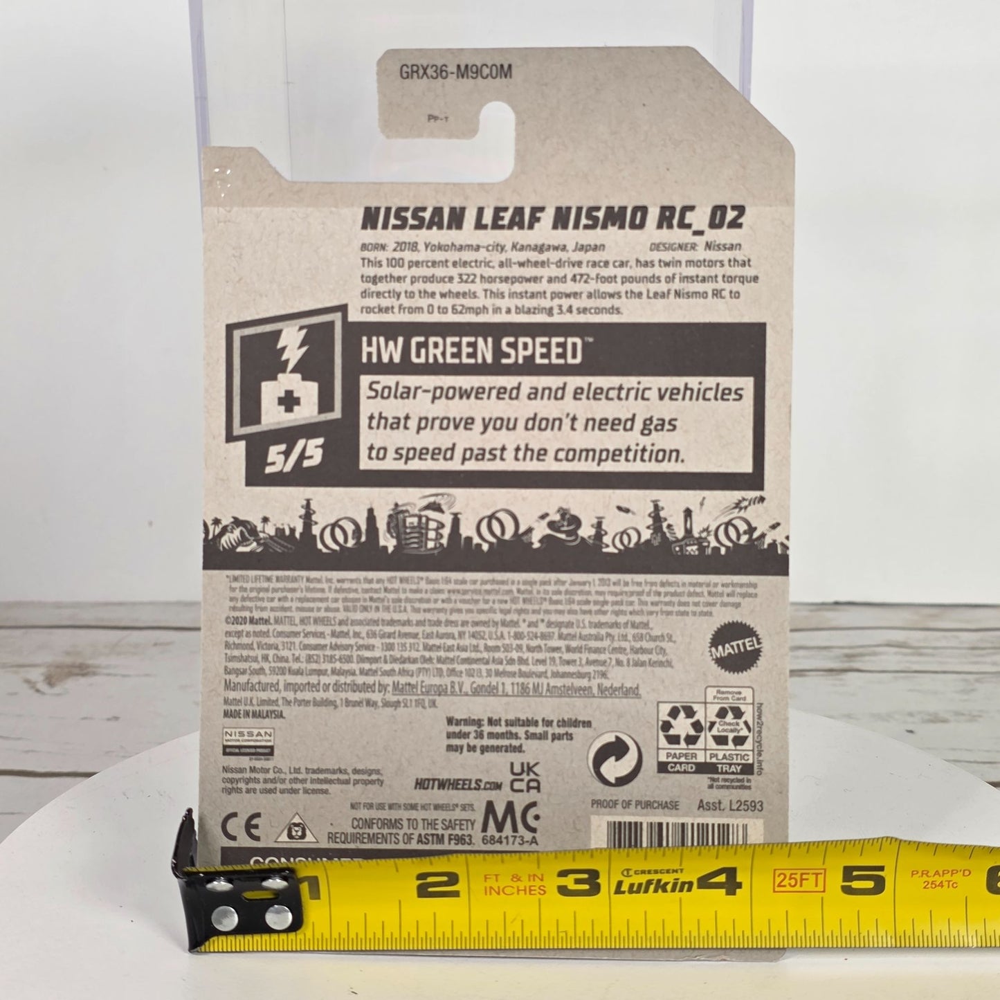 Hot Wheels Nissan Leaf Nismo RC_02 Die-Cast Car New For 2021