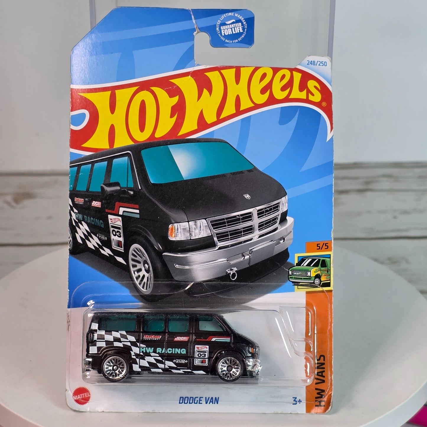 Hot Wheels Dodge Van HW Racing Die-Cast Vehicle 248/250 Limited Lifetime Warranty Collectible