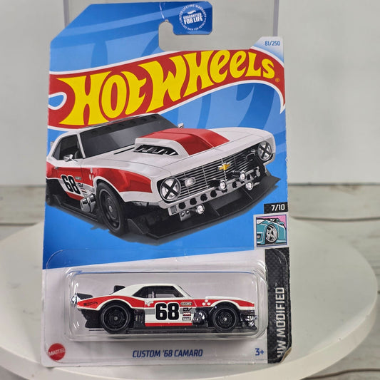 Hot Wheels Custom 68 Camaro Die-Cast Car Red/White Limited Edition 81/250 7/10 HW Modified Series