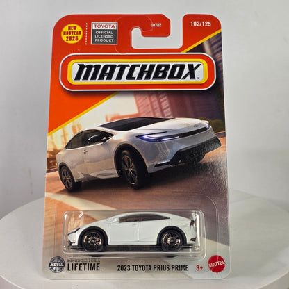 2023 Matchbox Toyota Prius Prime Diecast Car 102/125 White 1:64 Scale Mattel Official Licensed Product