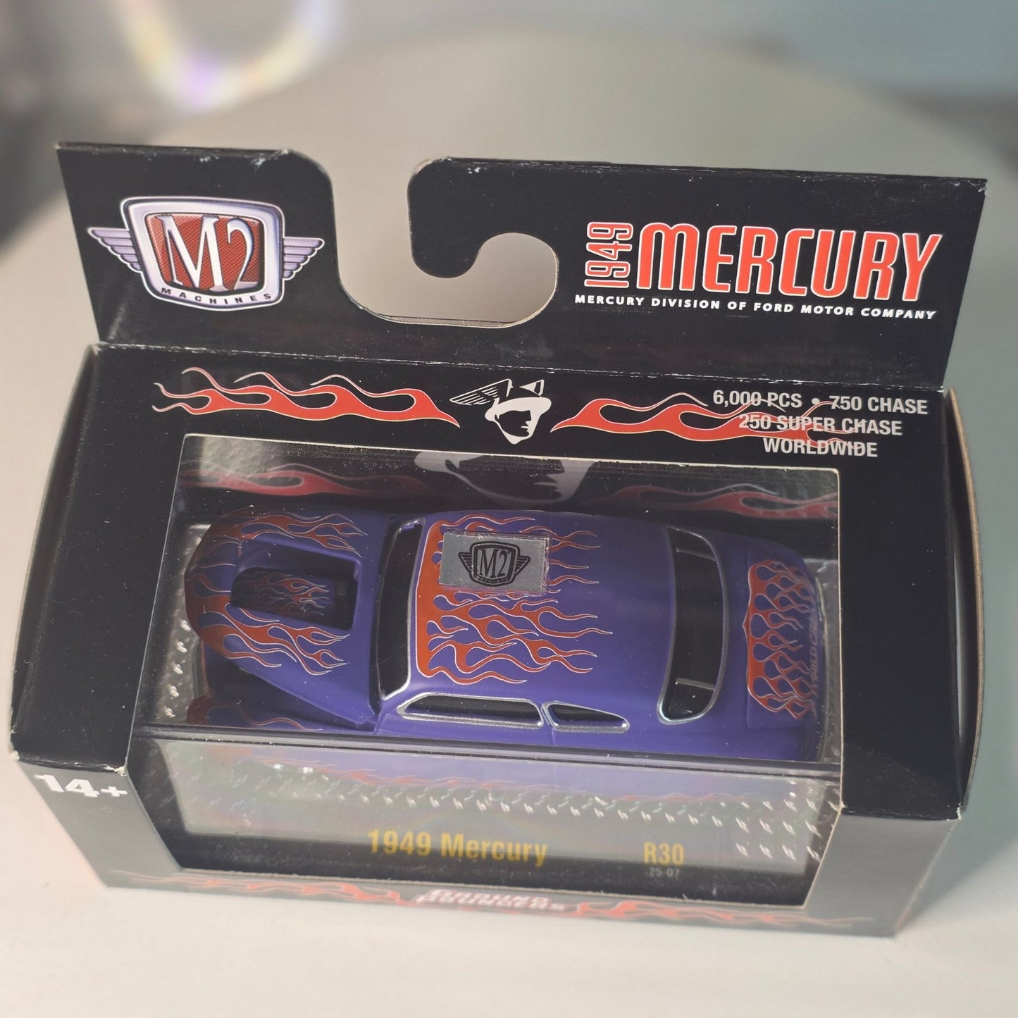 M2 Machines 1949 Mercury Ground Pounders Purple Flames Sealed New #82161