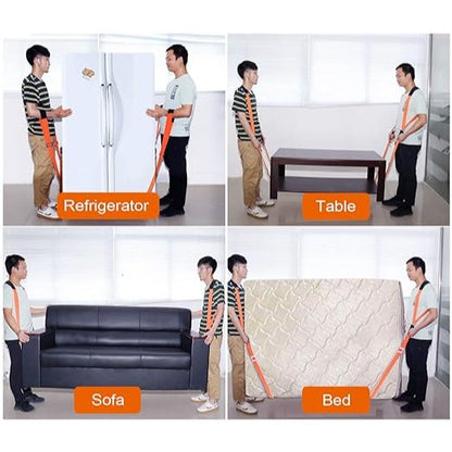 HQNuo Moving Straps Adjustable Lifting Straps Heavy Duty Orange