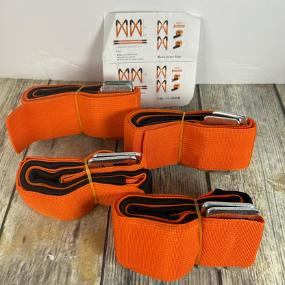 HQNuo Moving Straps Adjustable Lifting Straps Heavy Duty Orange
