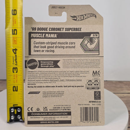 Hot Wheels 69 Dodge Coronet Superbee Yellow Die-Cast Car