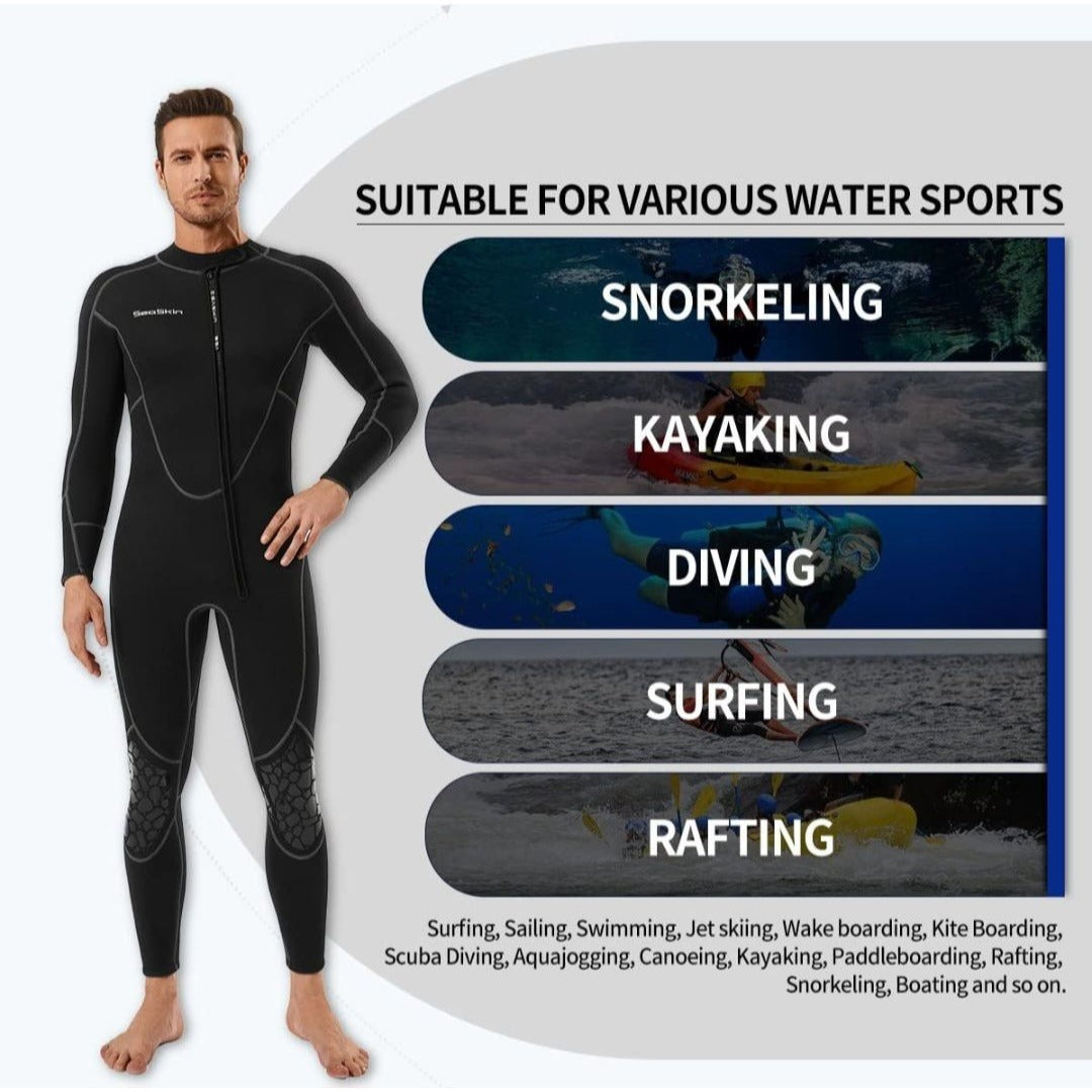 Seaskin Diving Wetsuit For Men & Women 3XL Neoprene Nylon UV Protection