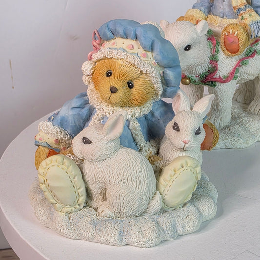 Cherished Teddies 1994 Figurines Set Of 3 - Sonja Ingrid & Eric Holiday Collectibles