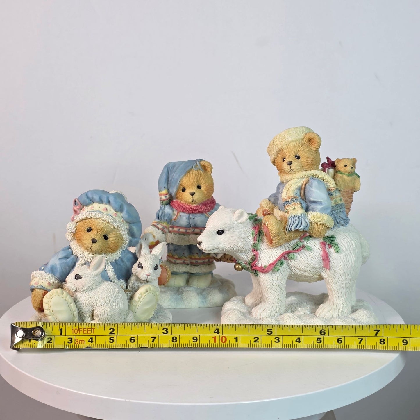 Cherished Teddies 1994 Figurines Set Of 3 - Sonja Ingrid & Eric Holiday Collectibles