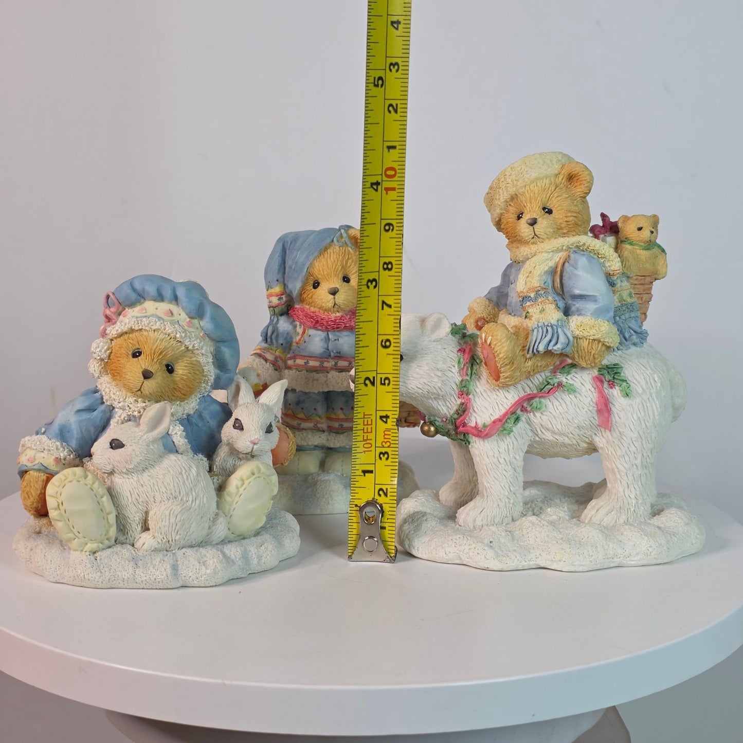Cherished Teddies 1994 Figurines Set Of 3 - Sonja Ingrid & Eric Holiday Collectibles