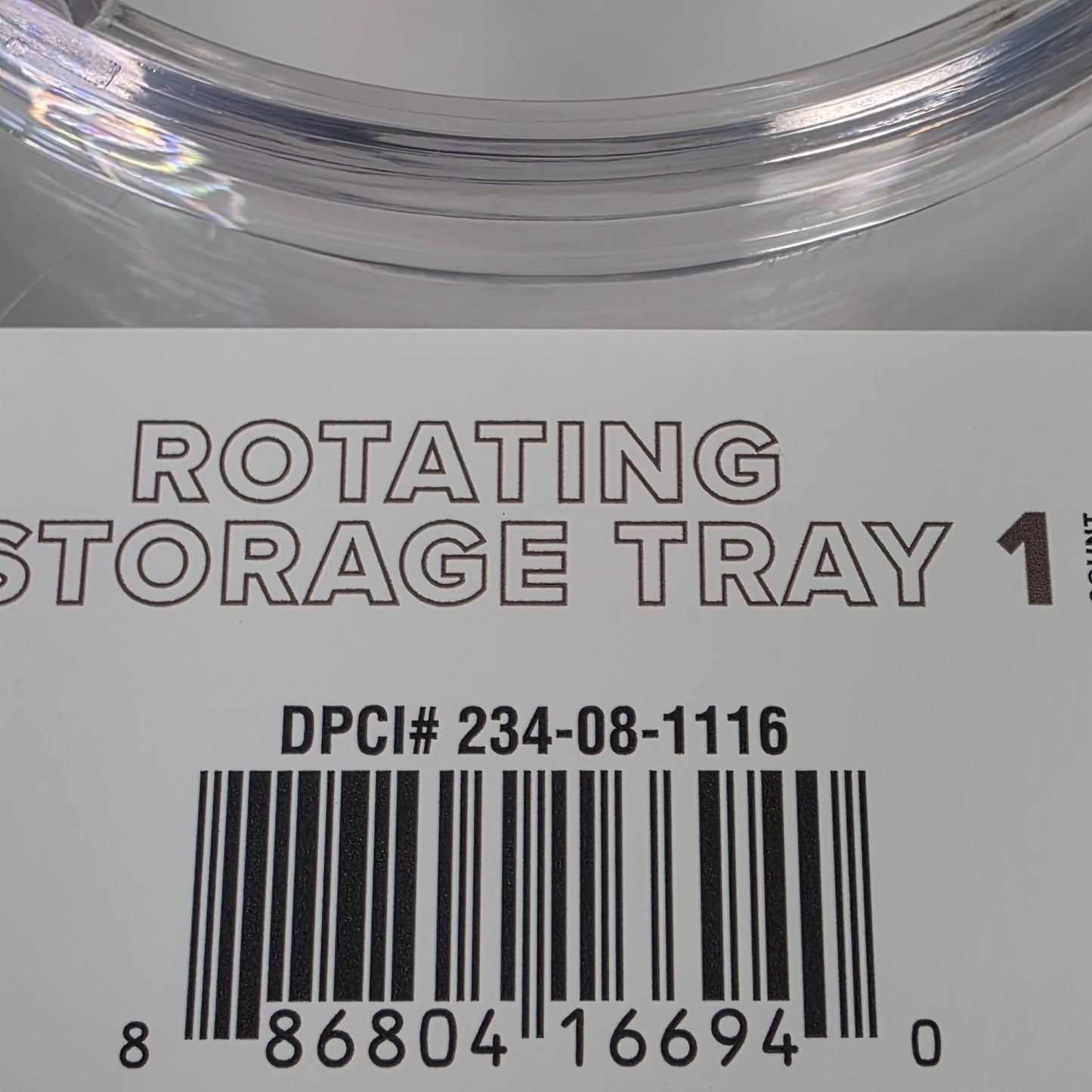 TARGET Lazy Suzan Clear Rotating Storage Tray 10" Diameter For Organizing & Display
