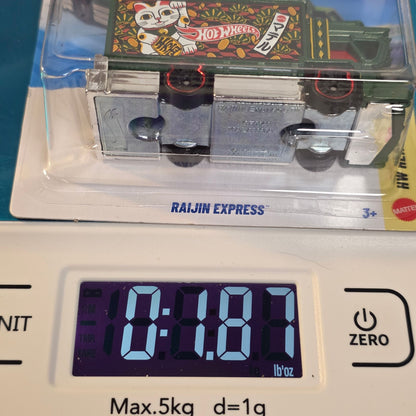 Hot Wheels Raijin Express Die-Cast Truck 57/250 HW Heavyweights 3/5 Green Collectible Toy