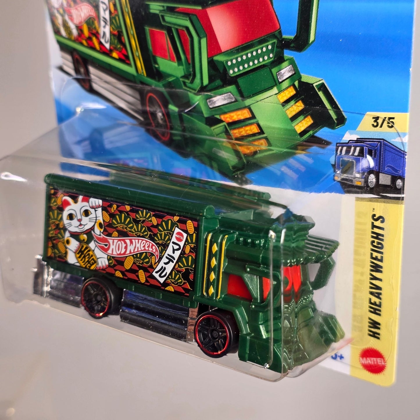 Hot Wheels Raijin Express Die-Cast Truck 57/250 HW Heavyweights 3/5 Green Collectible Toy