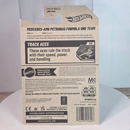 Hot Wheels Mercedes-AMG Petronas Formula One Team 1/5 Track Racers New 2025 Collectible Die-Cast Car