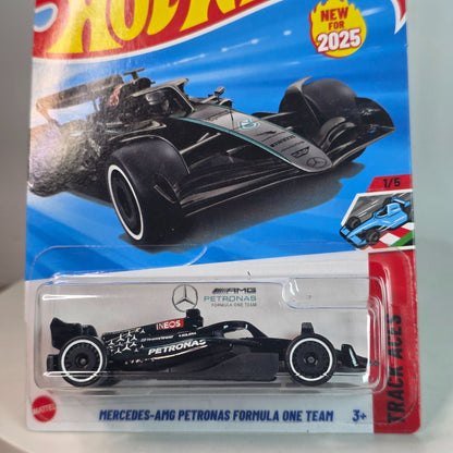 Hot Wheels Mercedes-AMG Petronas Formula One Team 1/5 Track Racers New 2025 Collectible Die-Cast Car