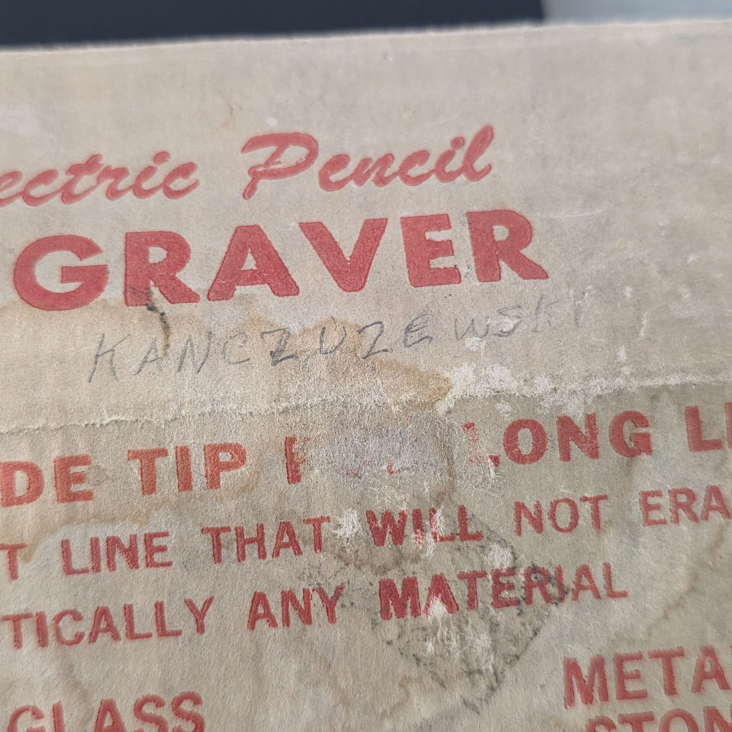 Vintage Wen Model 21 Electric Pencil Engraver With Box