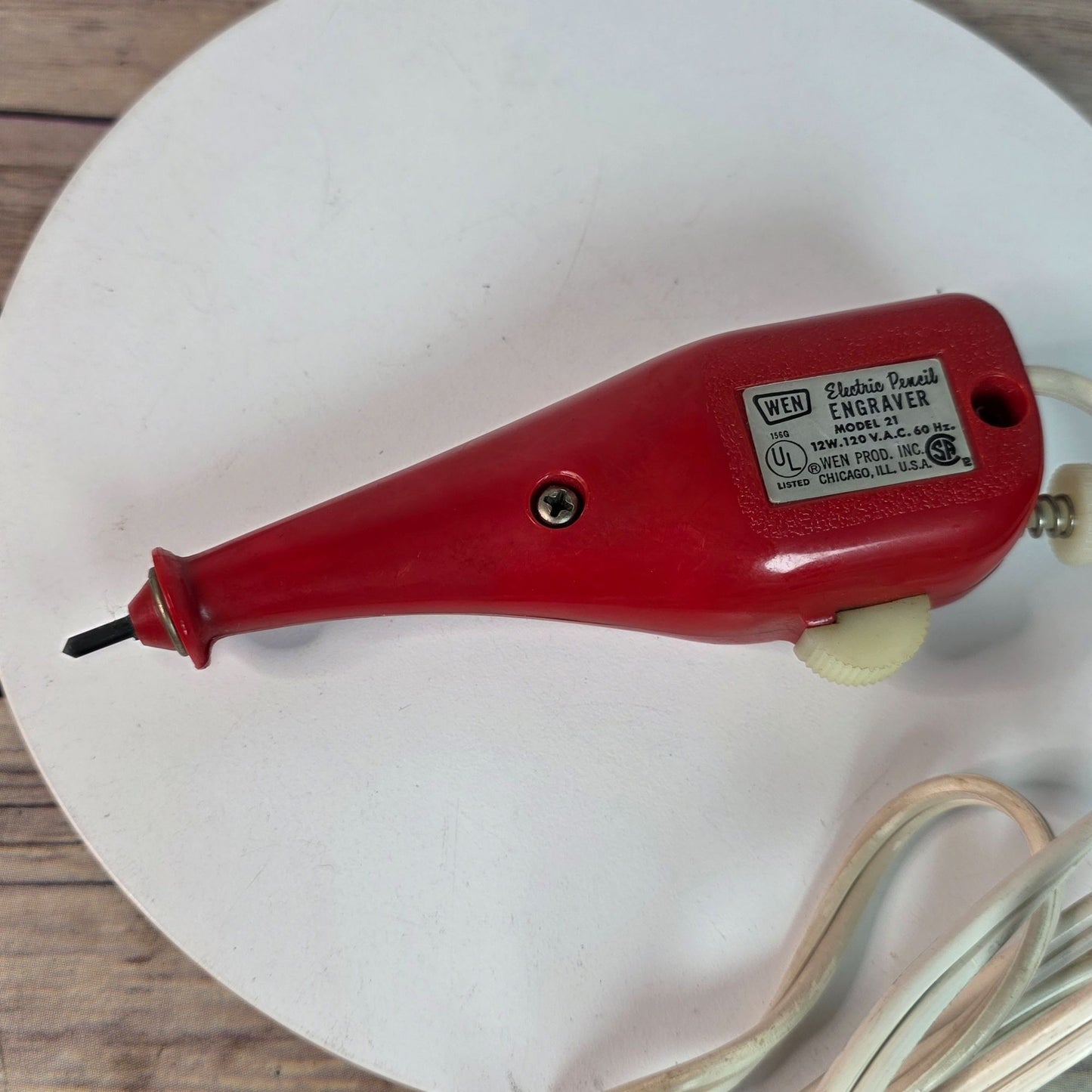 Vintage Wen Model 21 Electric Pencil Engraver With Box