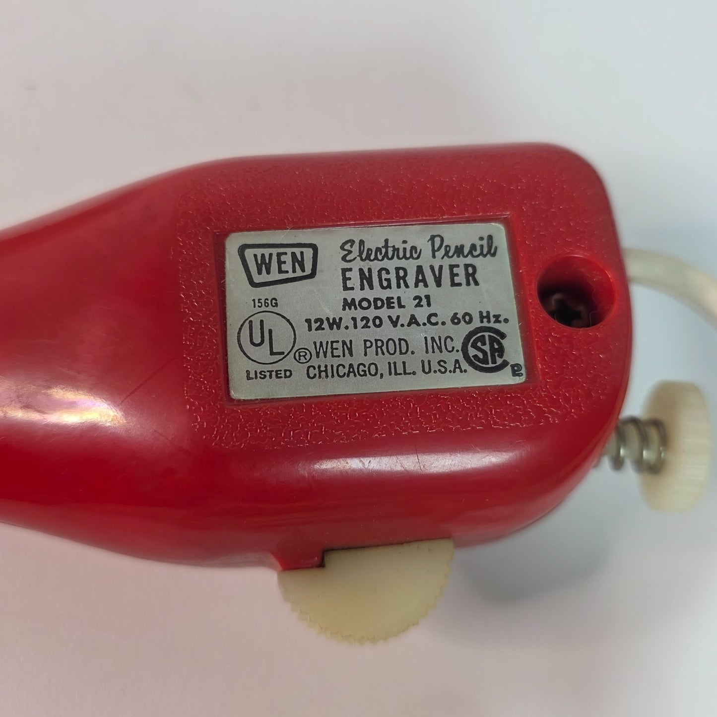 Vintage Wen Model 21 Electric Pencil Engraver With Box