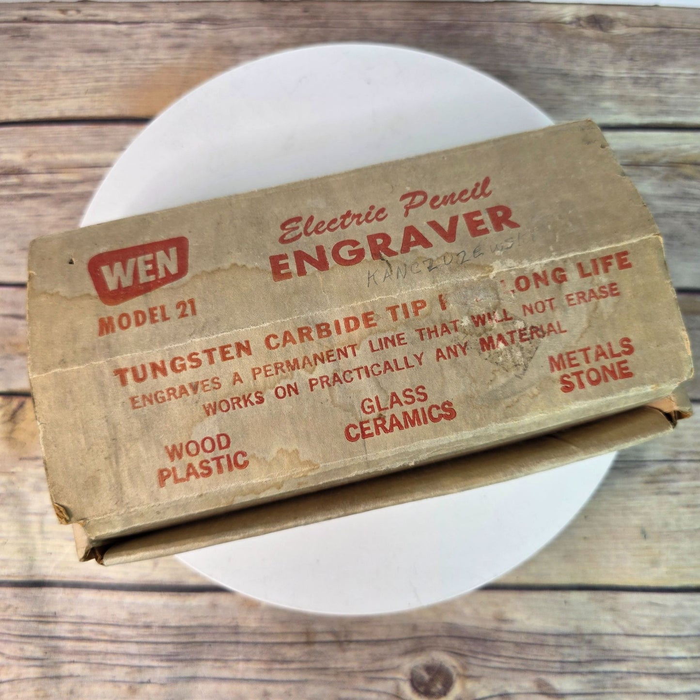 Vintage Wen Model 21 Electric Pencil Engraver With Box