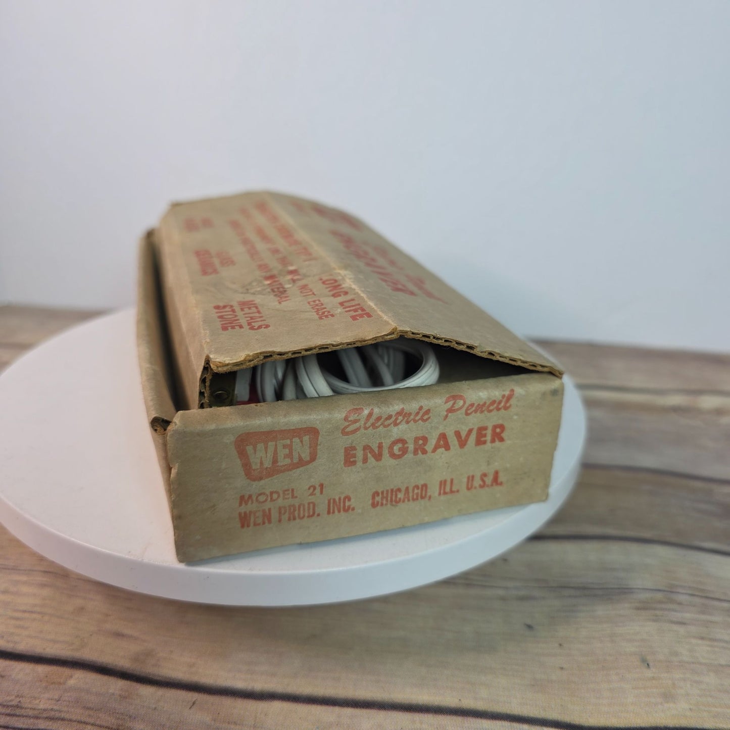 Vintage Wen Model 21 Electric Pencil Engraver With Box