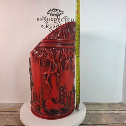 Jack Link's Beef Jerky Sasquatch Feed Your Wild Side Red Plastic Display Canister RARE!