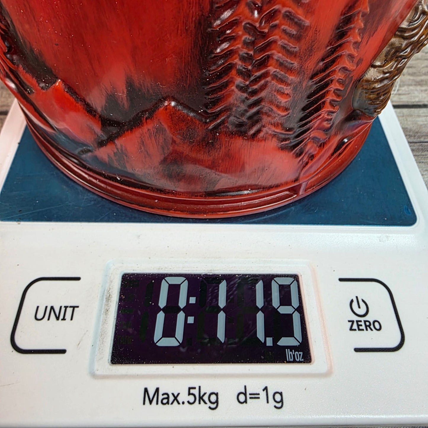 Jack Link's Beef Jerky Sasquatch Feed Your Wild Side Red Plastic Display Canister RARE!
